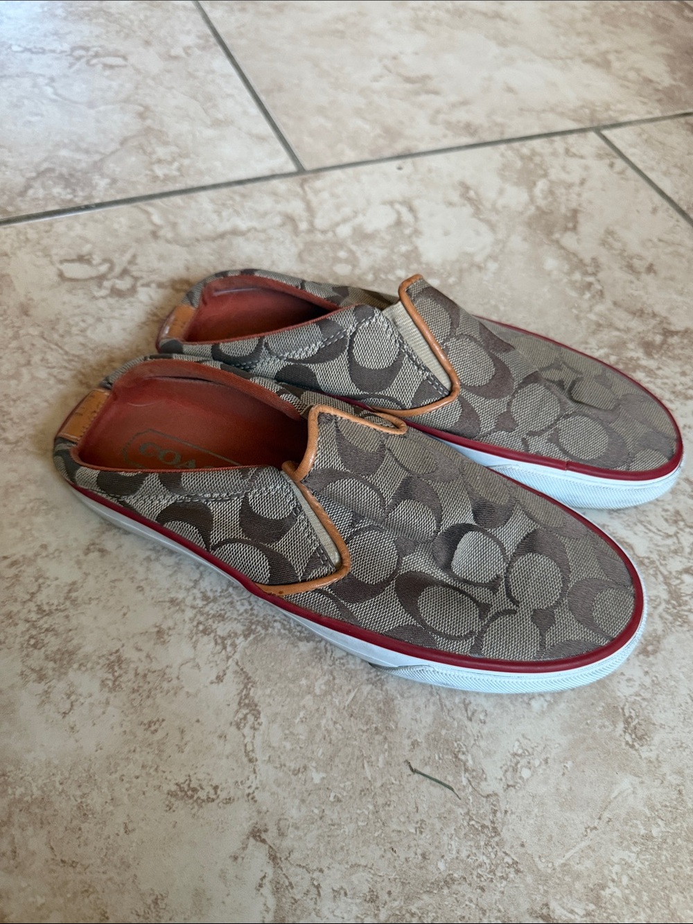 Coach signature logo mules size 7.5